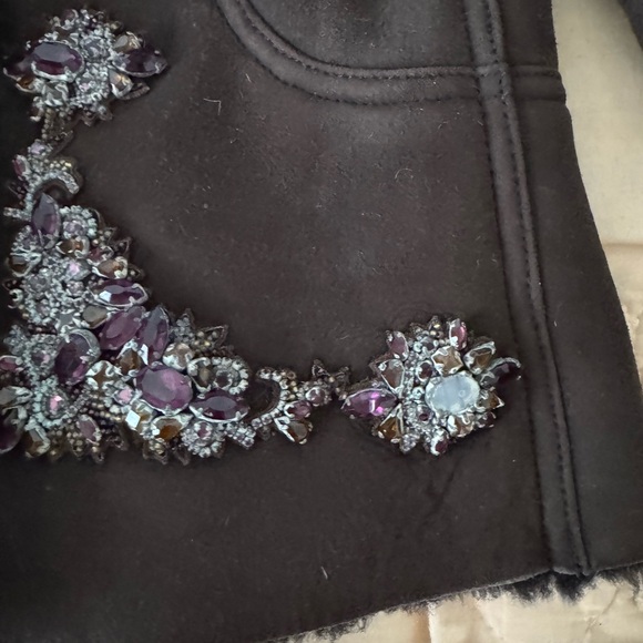 Elie Tahari 100% shearling jacket, dark brown, size M. - Picture 7 of 15